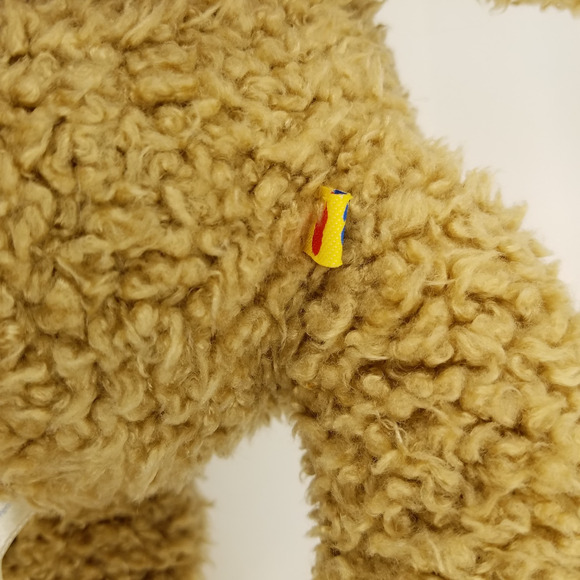 Build A Bear BAB Tan Curly Bear Plush Stuffed Animal Toy Faux Leather Paws Vtg - Picture 5 of 8